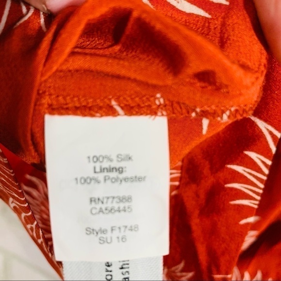 Madewell Silk Lookout Bow Back Top in Palmflower Size XS - Picture 10 of 10